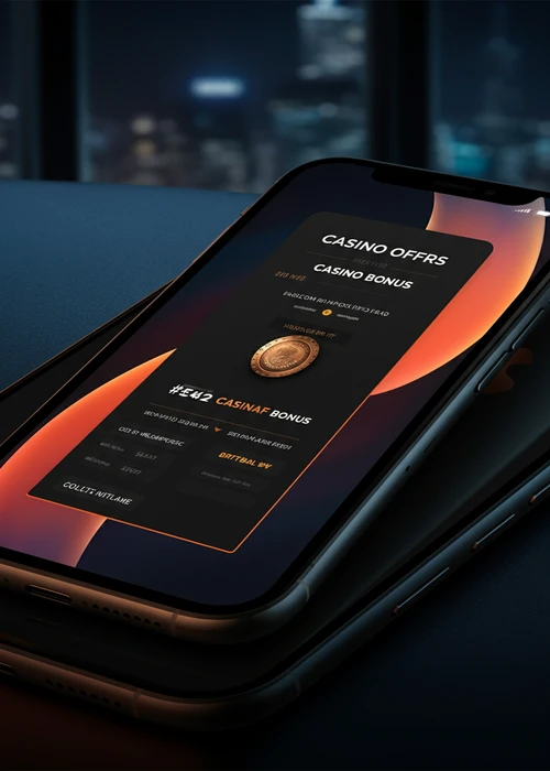 Justbit Casino bonus banner met een speler die lachend een grote winst viert bij een slotmachine en een stapel gouden munten.